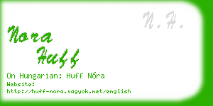 nora huff business card
