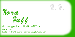 nora huff business card